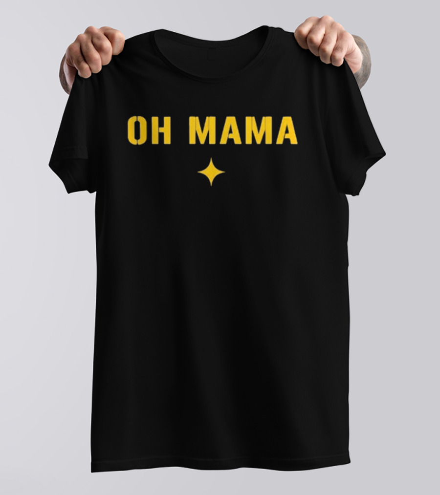 Oh Mama Steelers Football Star T-Shirt