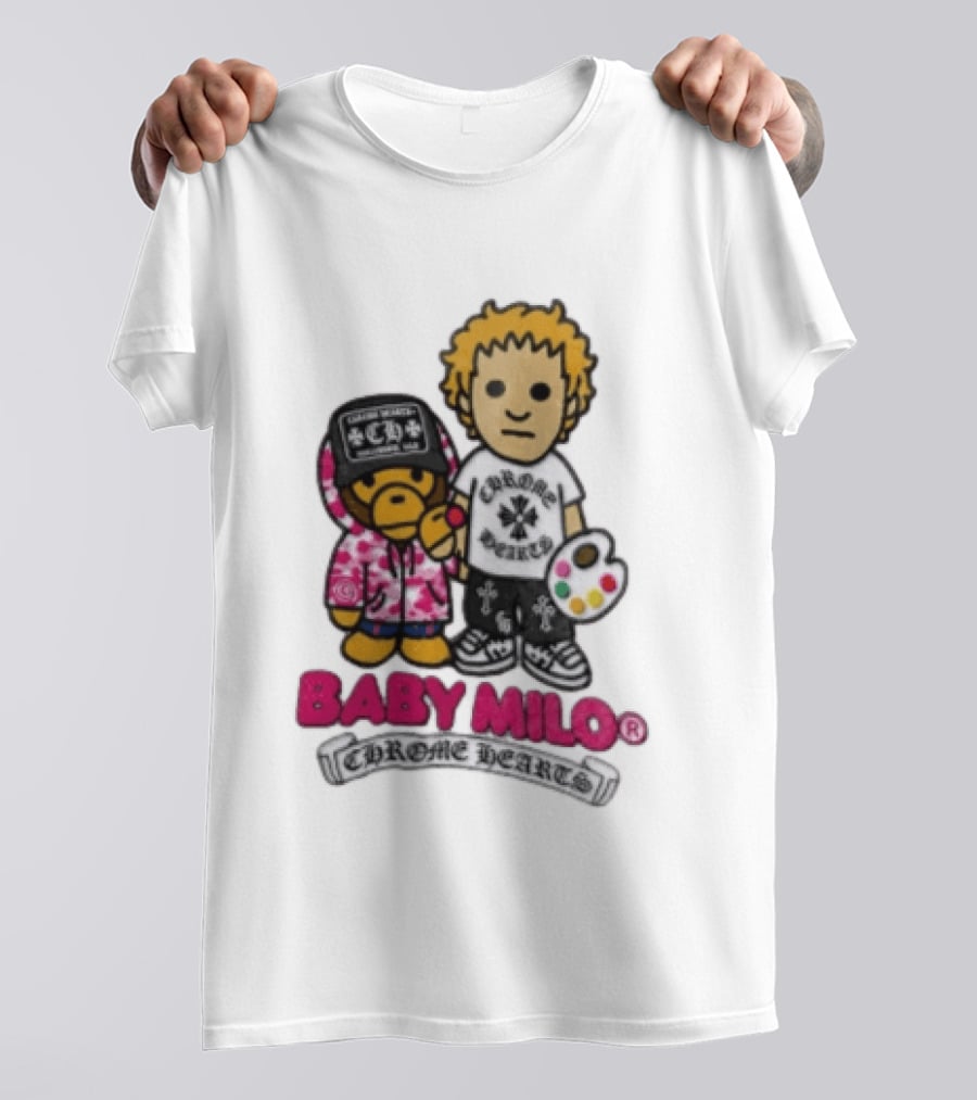 Baby Milo Chrome Hearts Collaboration Graphic Characters T-Shirt
