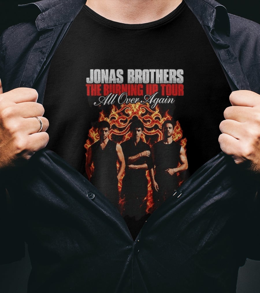 Jonas Brothers Burning Up Tour All Over Again 2026 Music Concert T-Shirt