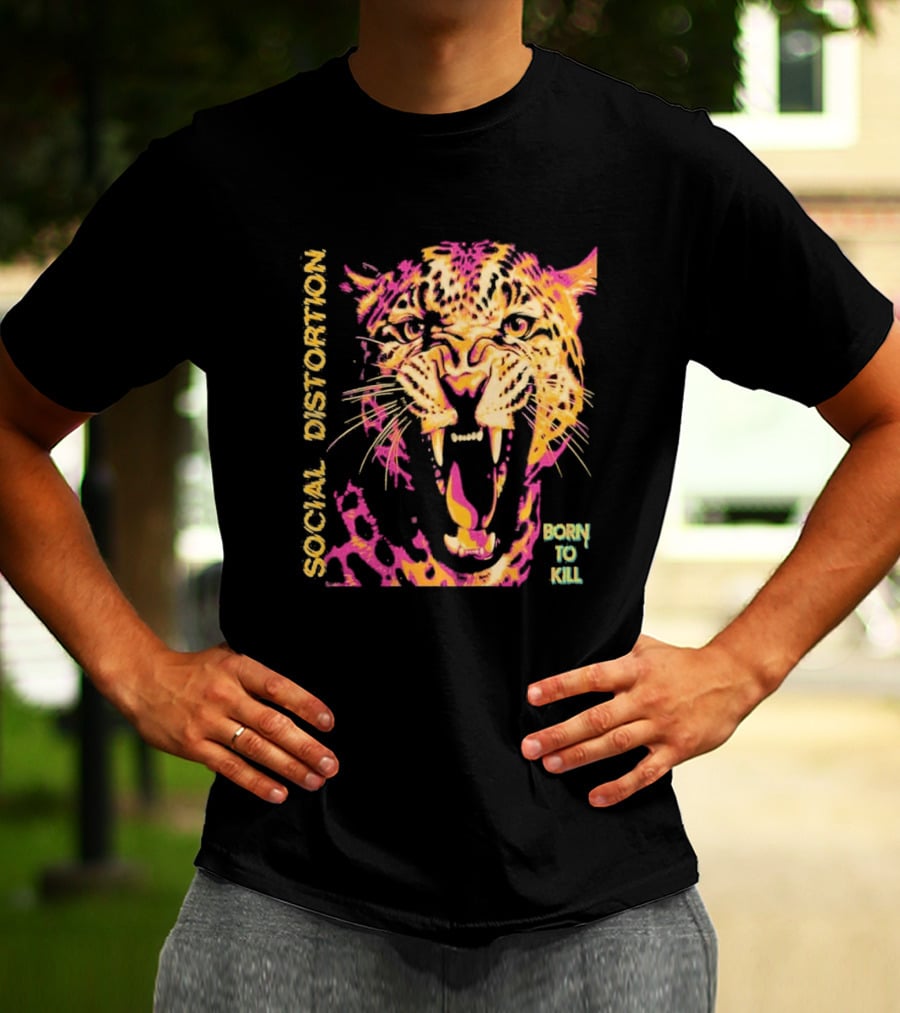 Social Distortion Born To Kill Roaring Leopard 2026 North American Tour T-Shirt