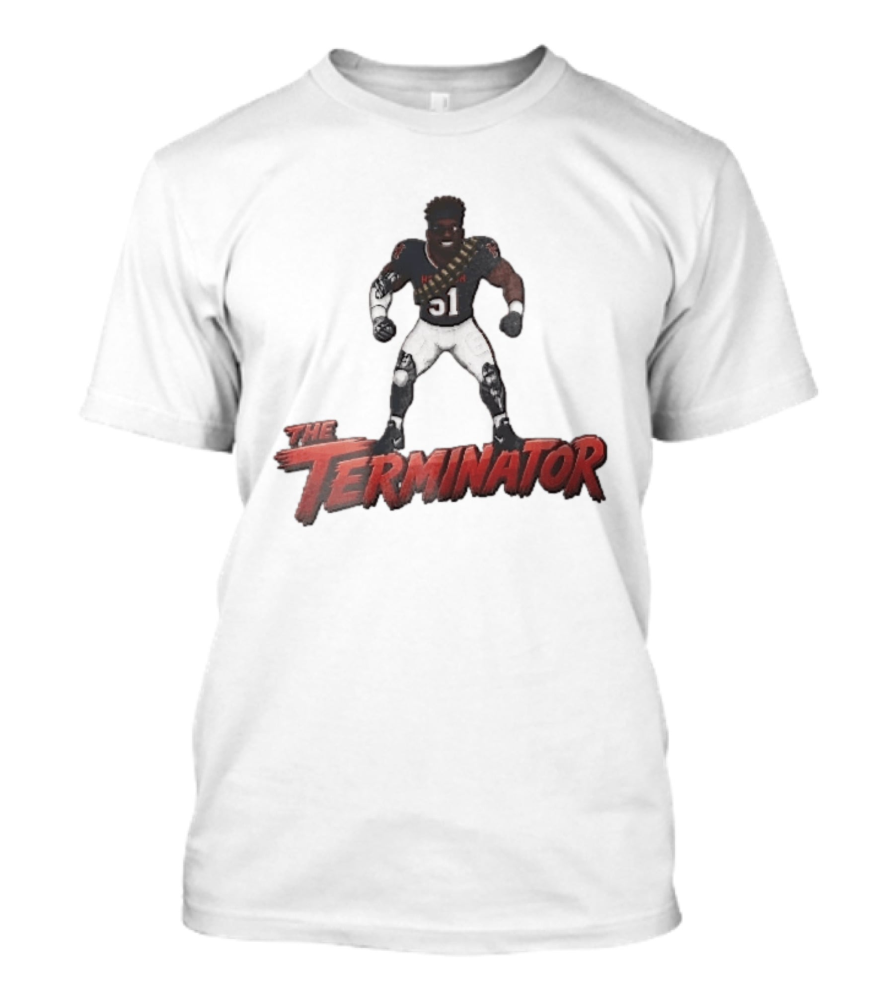Houston Texans The Terminator Cyborg 51 Football Player T-Shirt