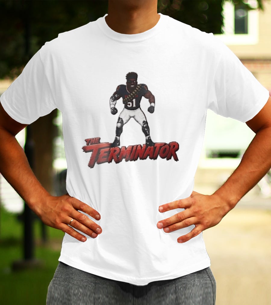Houston Texans The Terminator Cyborg 51 Football Player T-Shirt