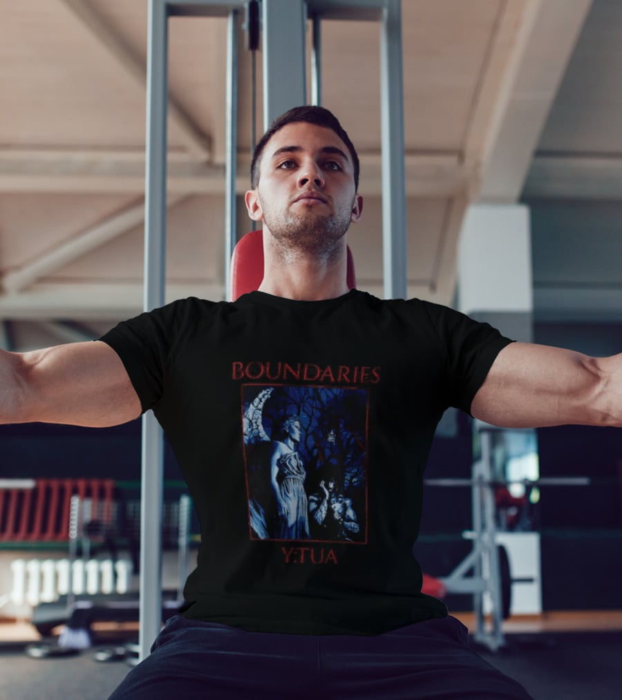Boundaries YTUA Angel Statue And Dark Forest T-Shirt