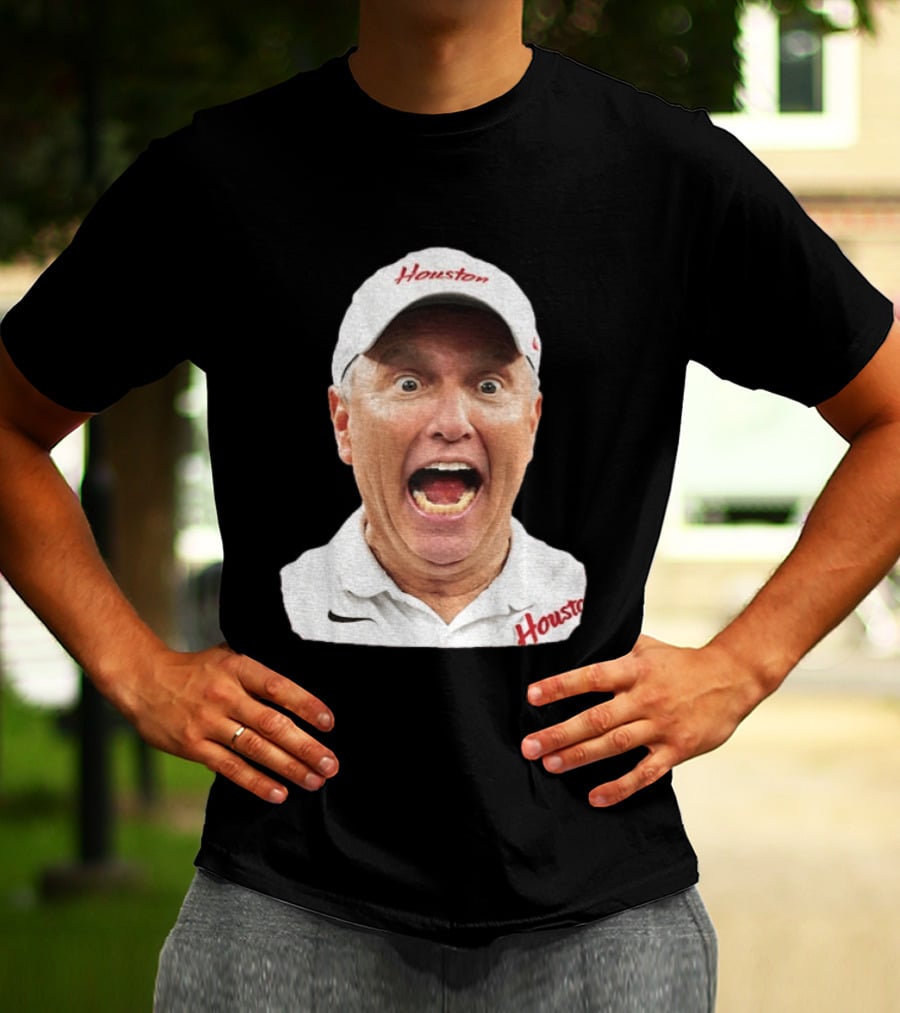 Houston Coach Willie Fritz Screaming UH Cougars T-Shirt