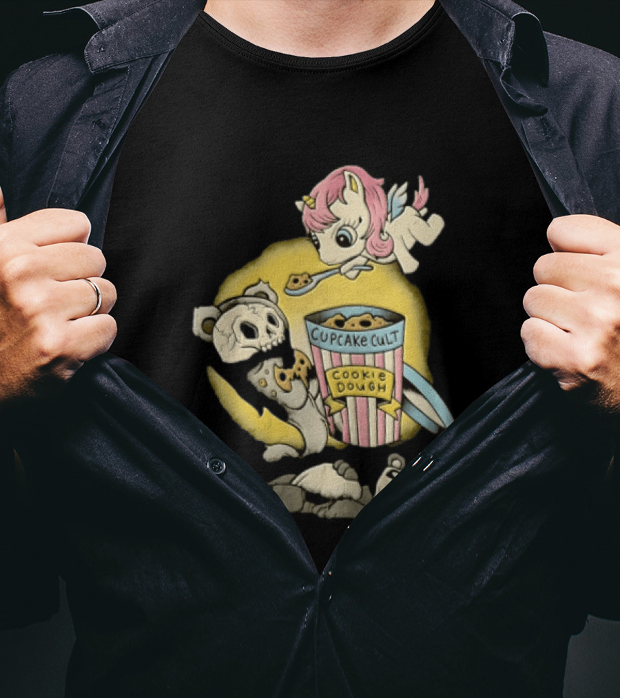Cupcake Cult Cookie Dough Unicorn Skull Bear T-Shirt