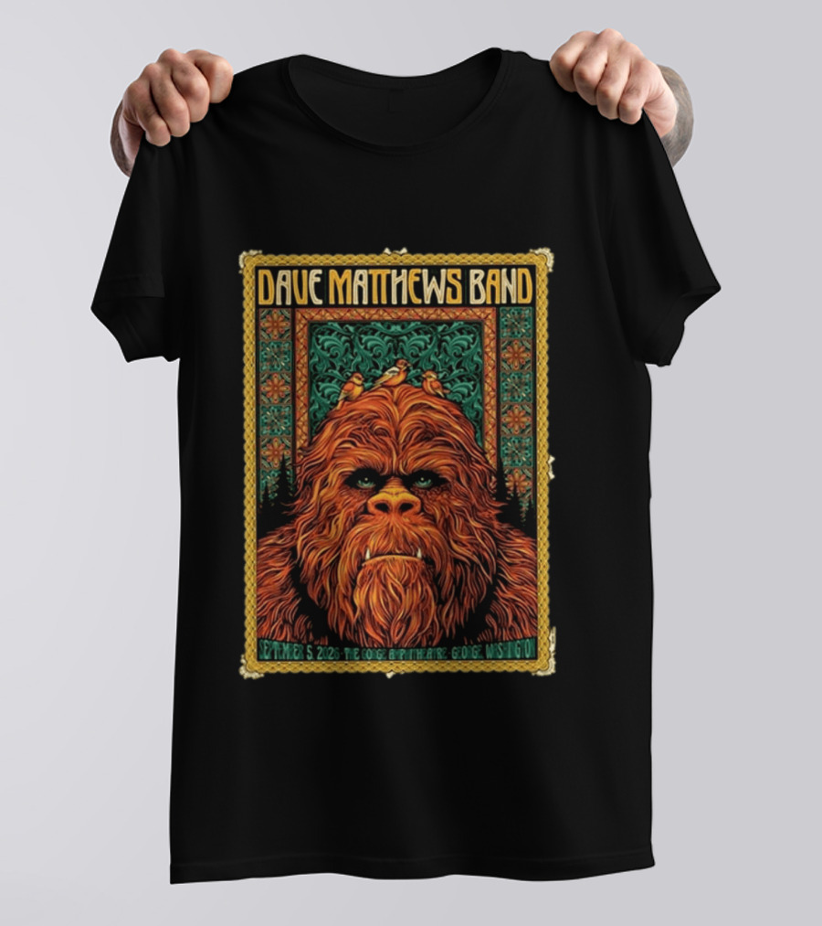 Dave Matthews Band The Gorge Amphitheatre George WA September 5 2026 Event With Orange Creature And Birds T-Shirt