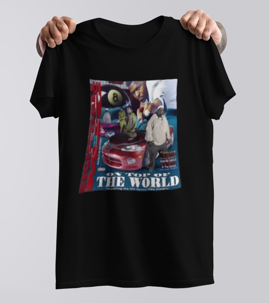 8 Ball On Top Of The World Featuring Mac Mall South Circle Space Age Pimpin Album T-Shirt