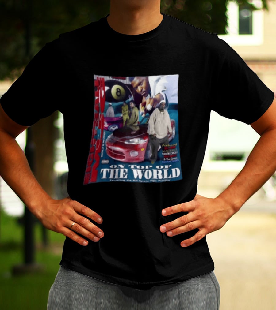8 Ball On Top Of The World Featuring Mac Mall South Circle Space Age Pimpin Album T-Shirt