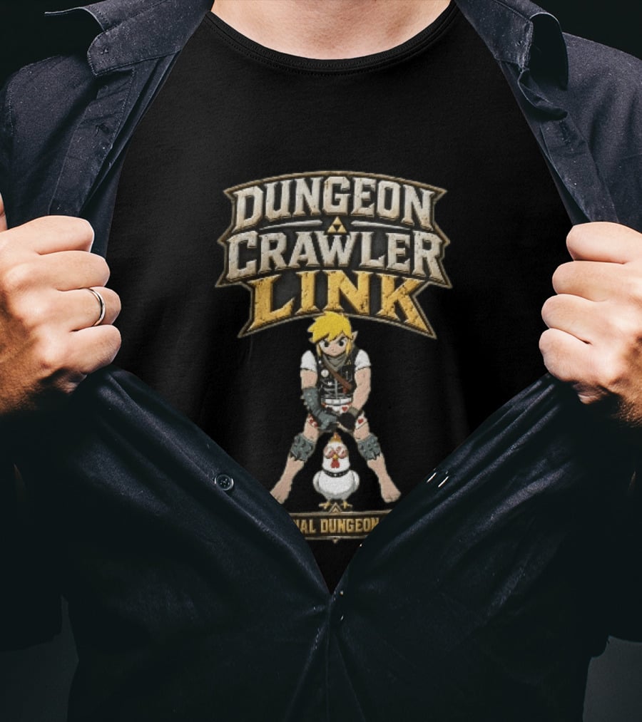 Dungeon Crawler Link The Original Dungeon Crawler Hero Heart Boxers Sunglasses Chicken T-Shirt