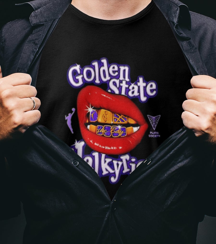 Golden State Valkyries The Bay Playa Society Lip T-Shirt