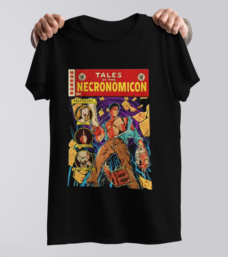 Tales Of The Necronomicon Horror Featuring Linda Evil Hand Henrietta Knoby T-Shirt