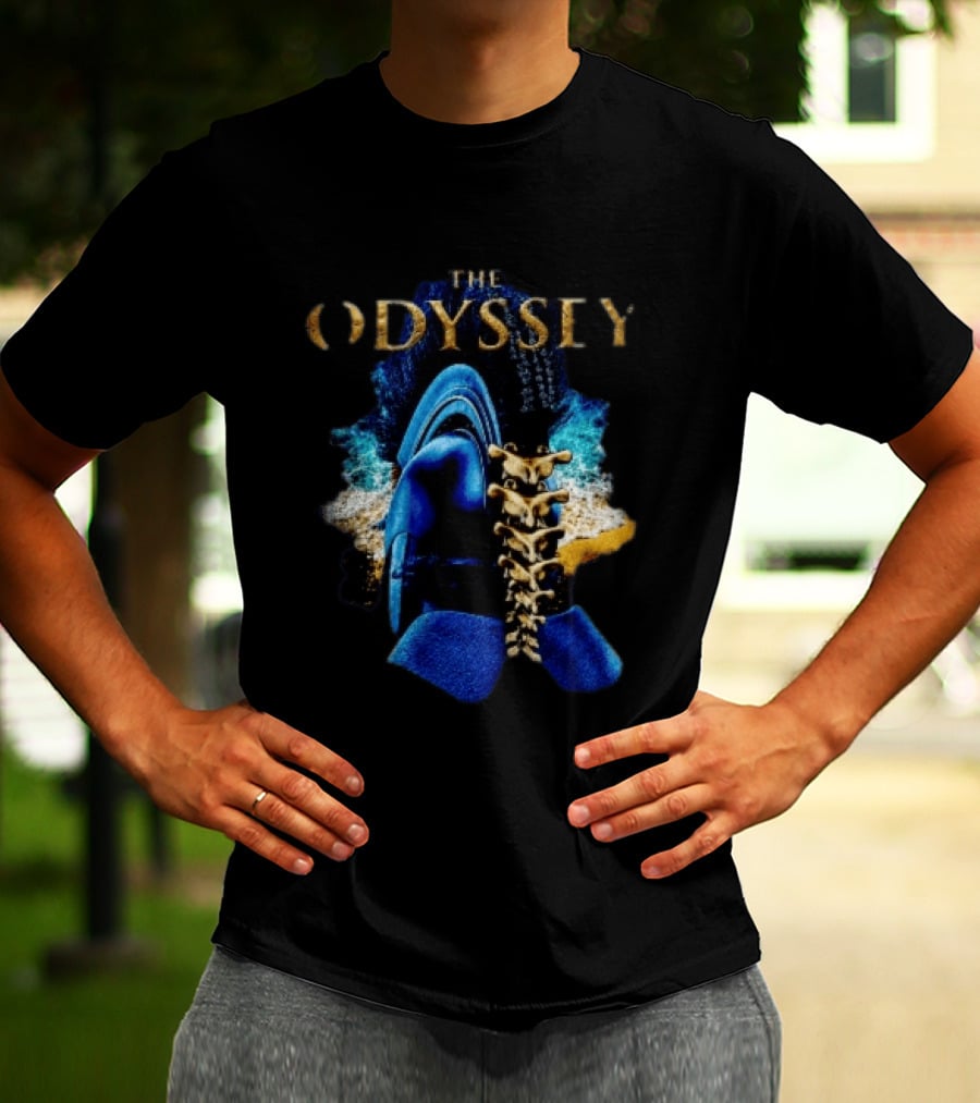 The Odyssey Warrior Helmet Spinal Cord Spine T-Shirt