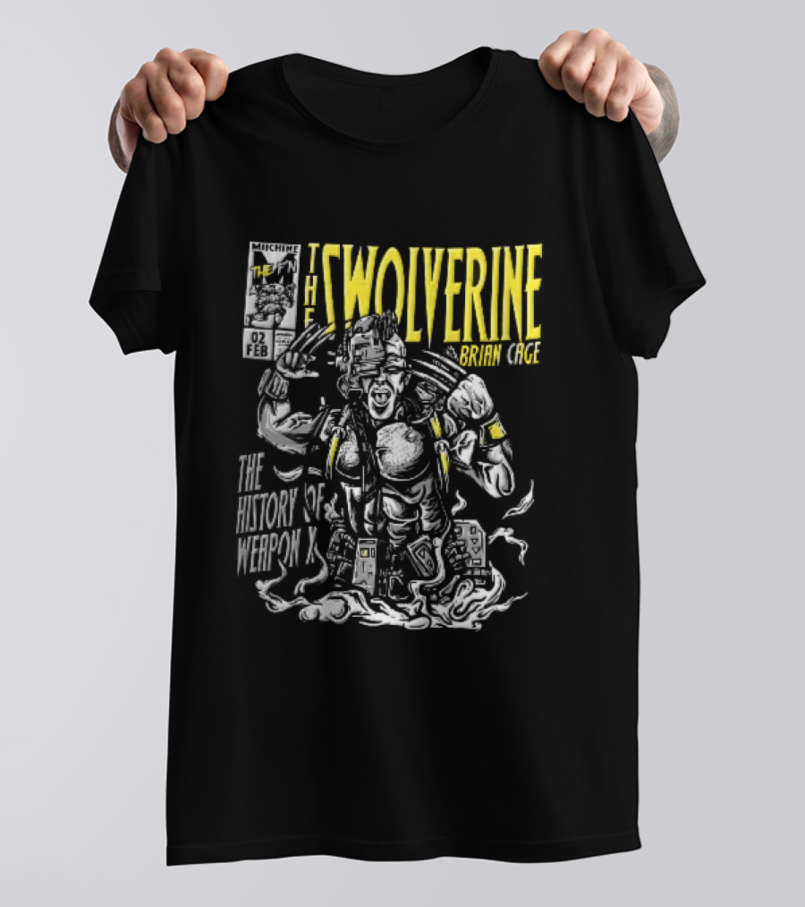 Swolverine Brian Cage History Of Weapon X Muscular Cyborg Claws Comic Cover T-Shirt