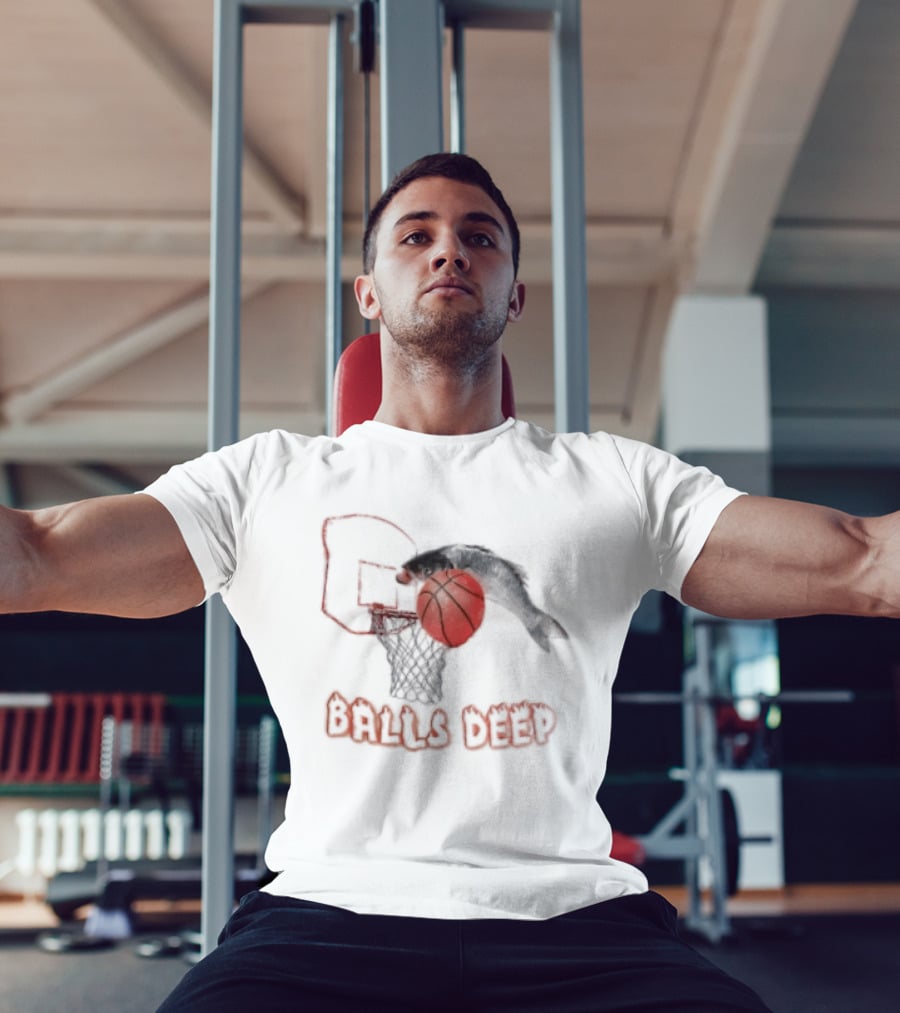 Basketball Hoop Fish Dunk Balls Deep T-Shirt