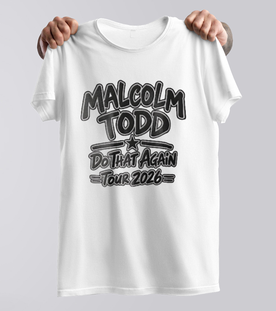 Malcolm Todd Do That Again Tour 2026 Star Frame Horizontal Lines T-Shirt