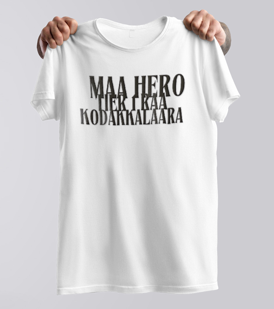 Maa Hero Tier 1 Raa Kodakkalaara Dark Olive Stacked Serif T-Shirt