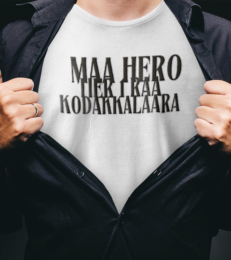 Maa Hero Tier 1 Raa Kodakkalaara Dark Olive Stacked Serif T-Shirt