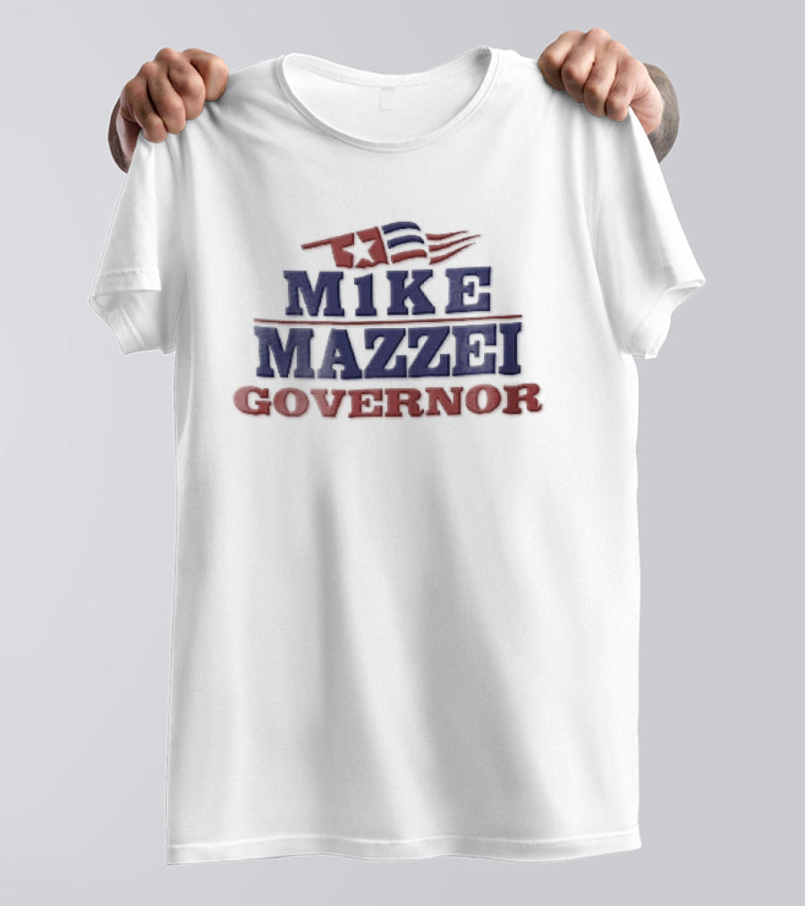 Mike Mazzei Governor Waving Flag Star T-Shirt