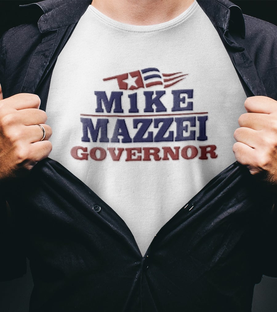 Mike Mazzei Governor Waving Flag Star T-Shirt