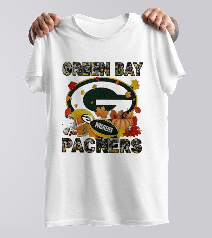 Green Bay Packers Football Fall Pumpkin Autumn 2026 Halloween T-Shirt