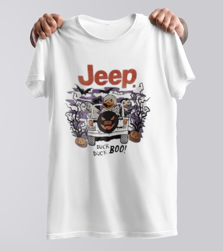 Jeep Boo Crew Duck Duck Boo Halloween Pumpkins T-Shirt
