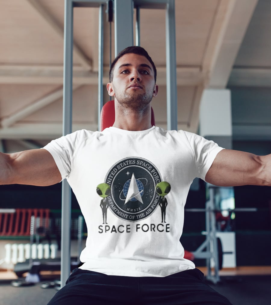 United States Space Force Department Of The Air MMXIX Green Aliens Suits T-Shirt