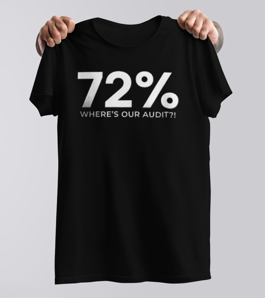 72 Percent Where's Our Audit T-Shirt