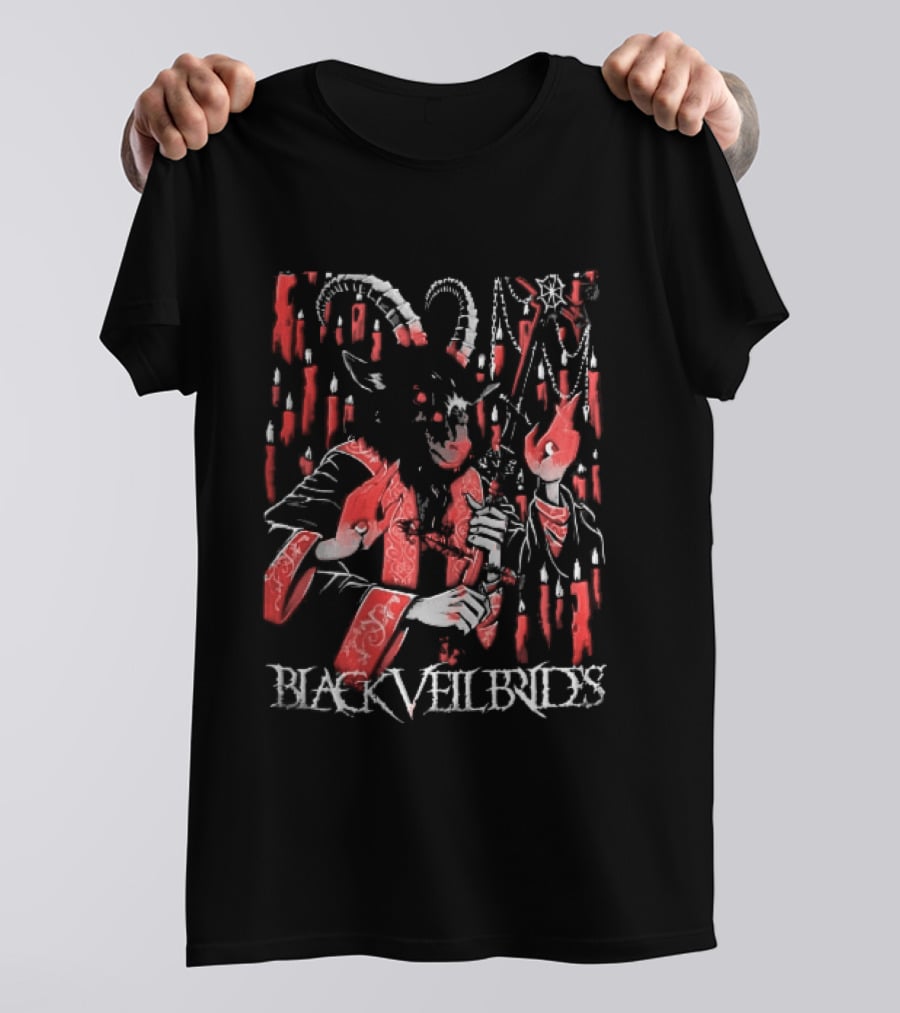 Black Veil Brides Mexico Show 2026 Demon Goat Candles Sept 11 13 2026 T-Shirt