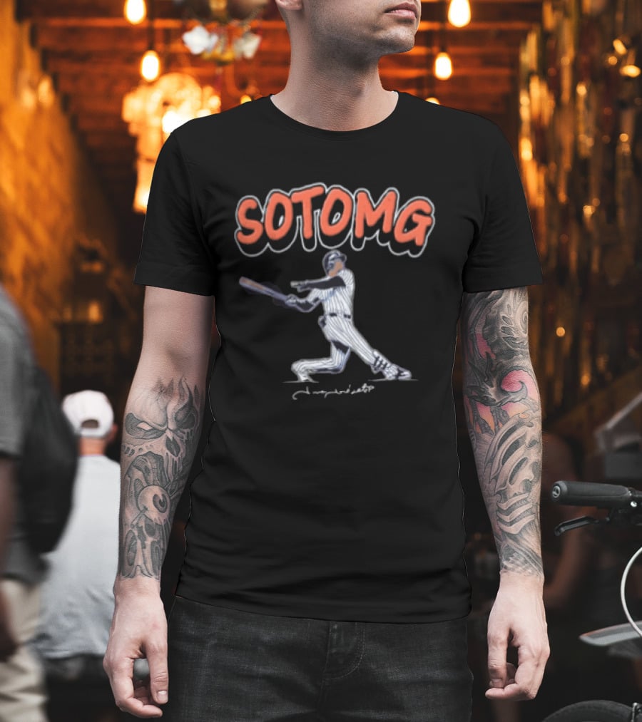 Juan Soto Sotomg New York Mets Baseball MLB Player Yankees Pinstripe Jersey T-Shirt
