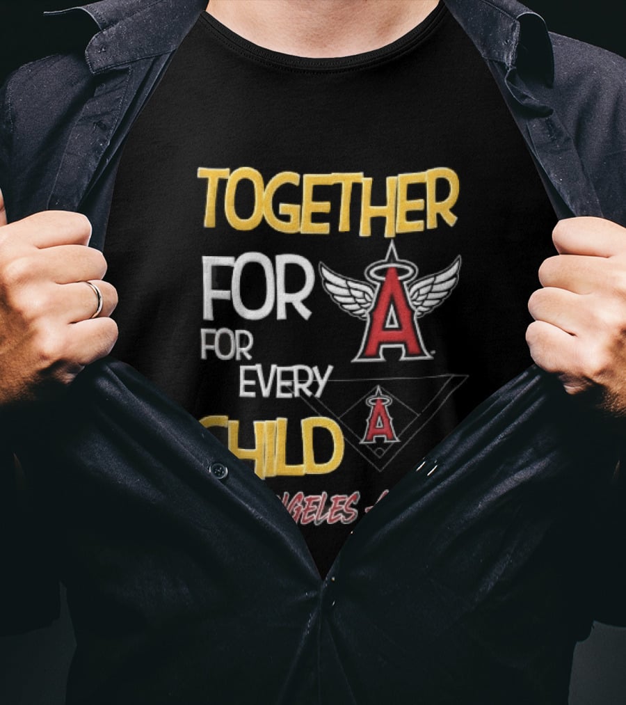 Los Angeles Angels Together For Every Child Winged Baseball Diamond T-Shirt