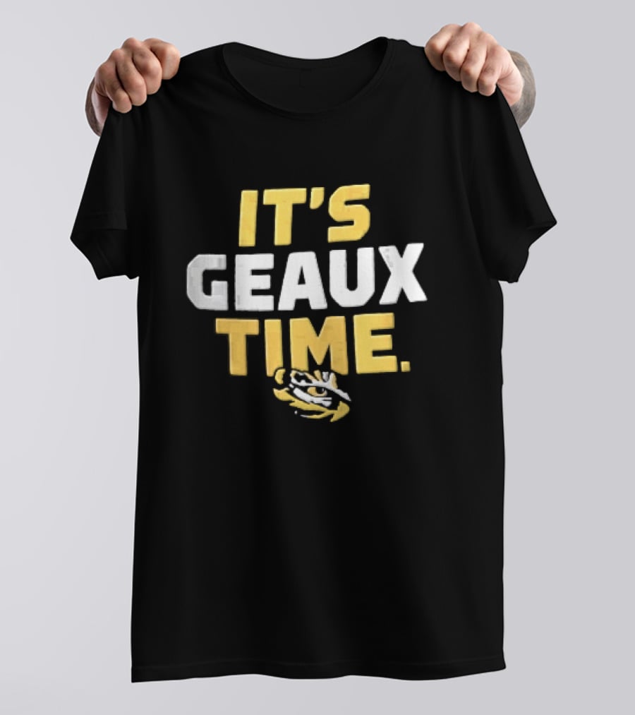 LSU Tigers It's Geaux Time Yellow White Block Eye T-Shirt