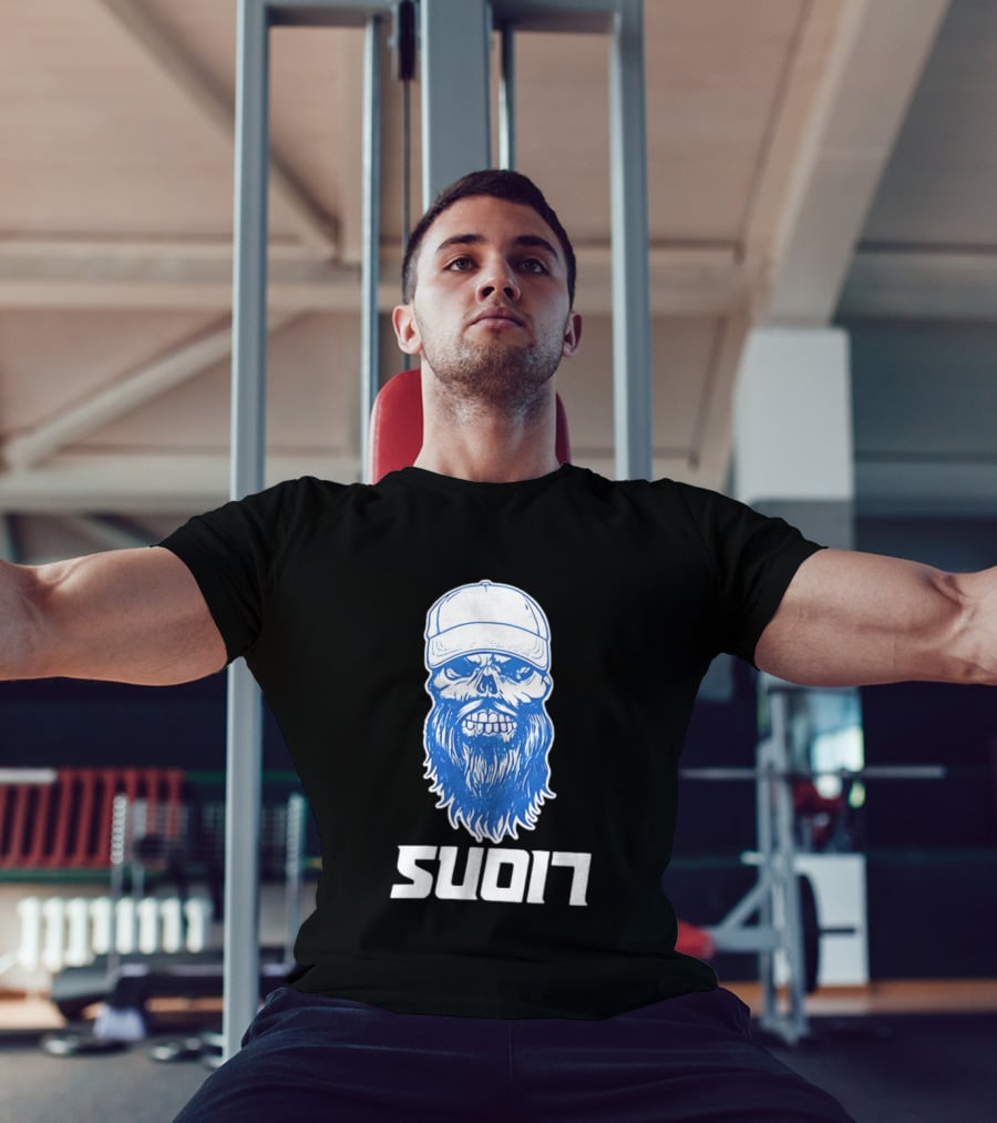 Luke Combs Skull Cap Beard Detroit Lions SUD17 T-Shirt