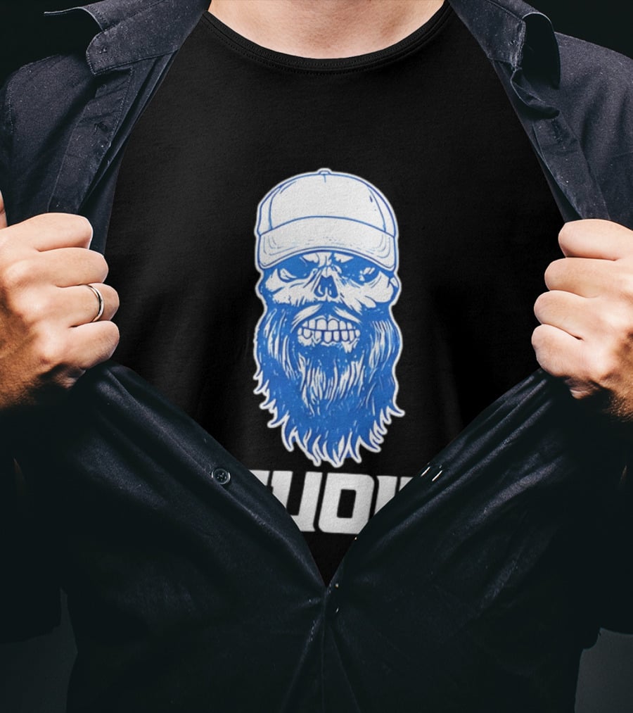 Luke Combs Skull Cap Beard Detroit Lions SUD17 T-Shirt