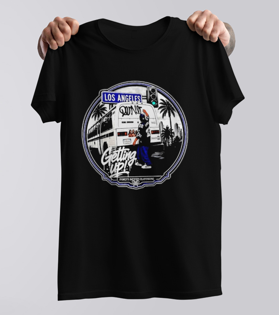 Los Angeles Getting Up Graffiti Dallas Cowboys Forty Seven Clothing T-Shirt