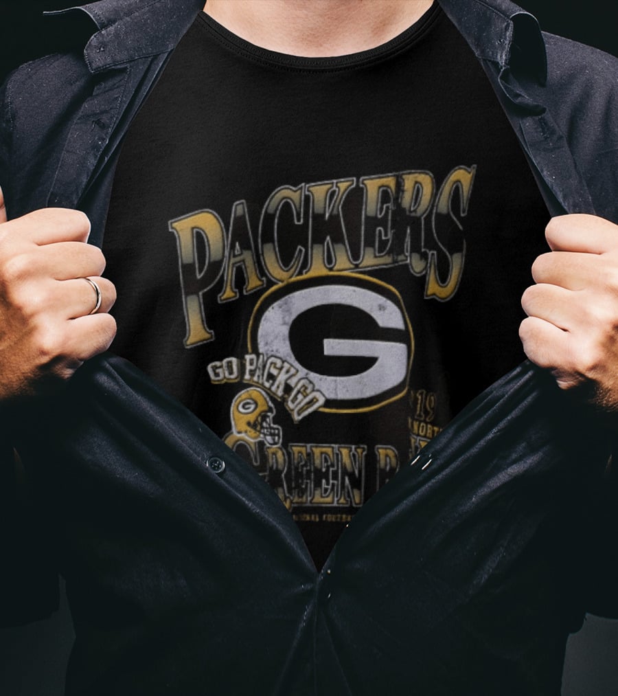 Packers Go Pack Go Green Bay Football G 1919 North Football Helmets T-Shirt