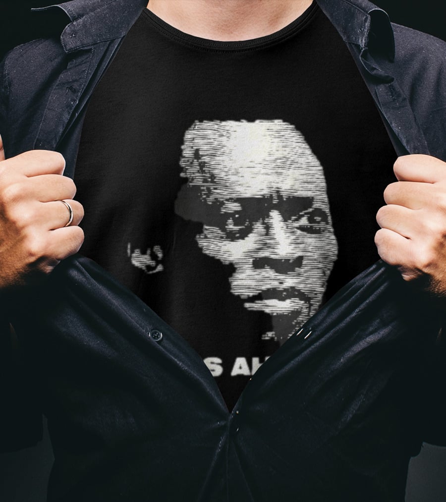 Miles Ahead Face Close Up Horizontal Lines T-Shirt