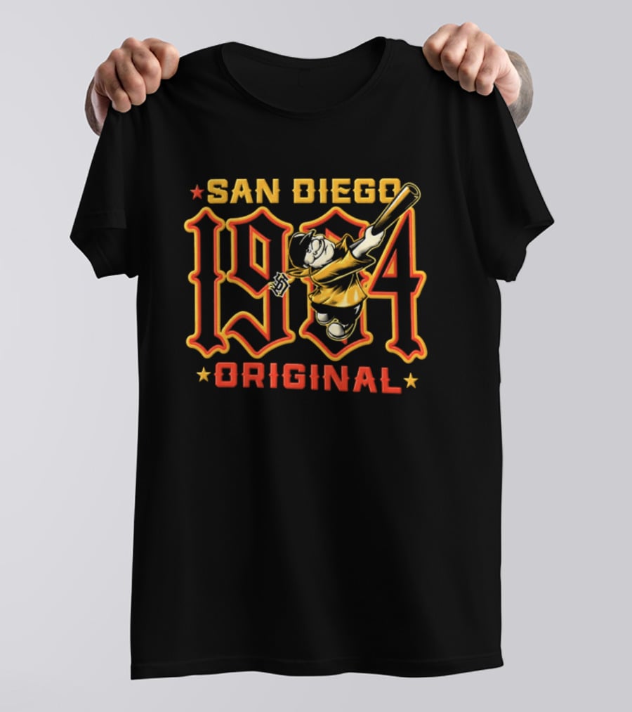 San Diego 1904 Original Retro Baseball Player T-Shirt