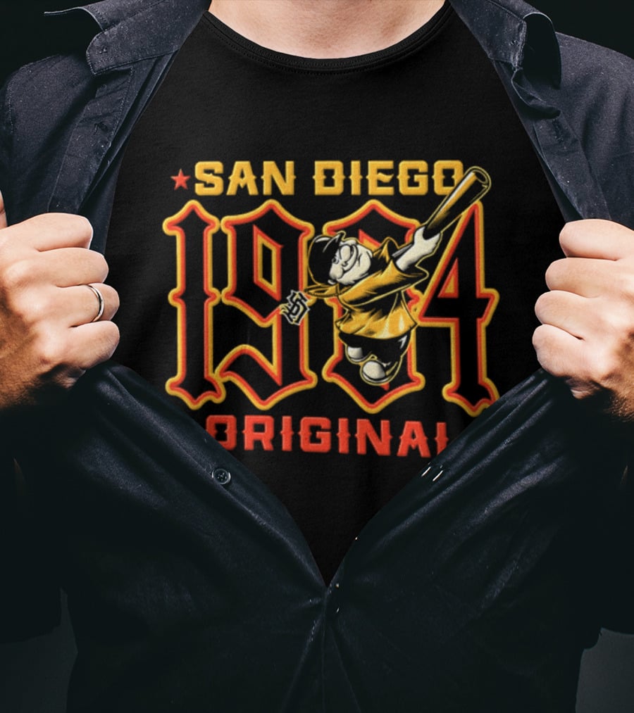 San Diego 1904 Original Retro Baseball Player T-Shirt