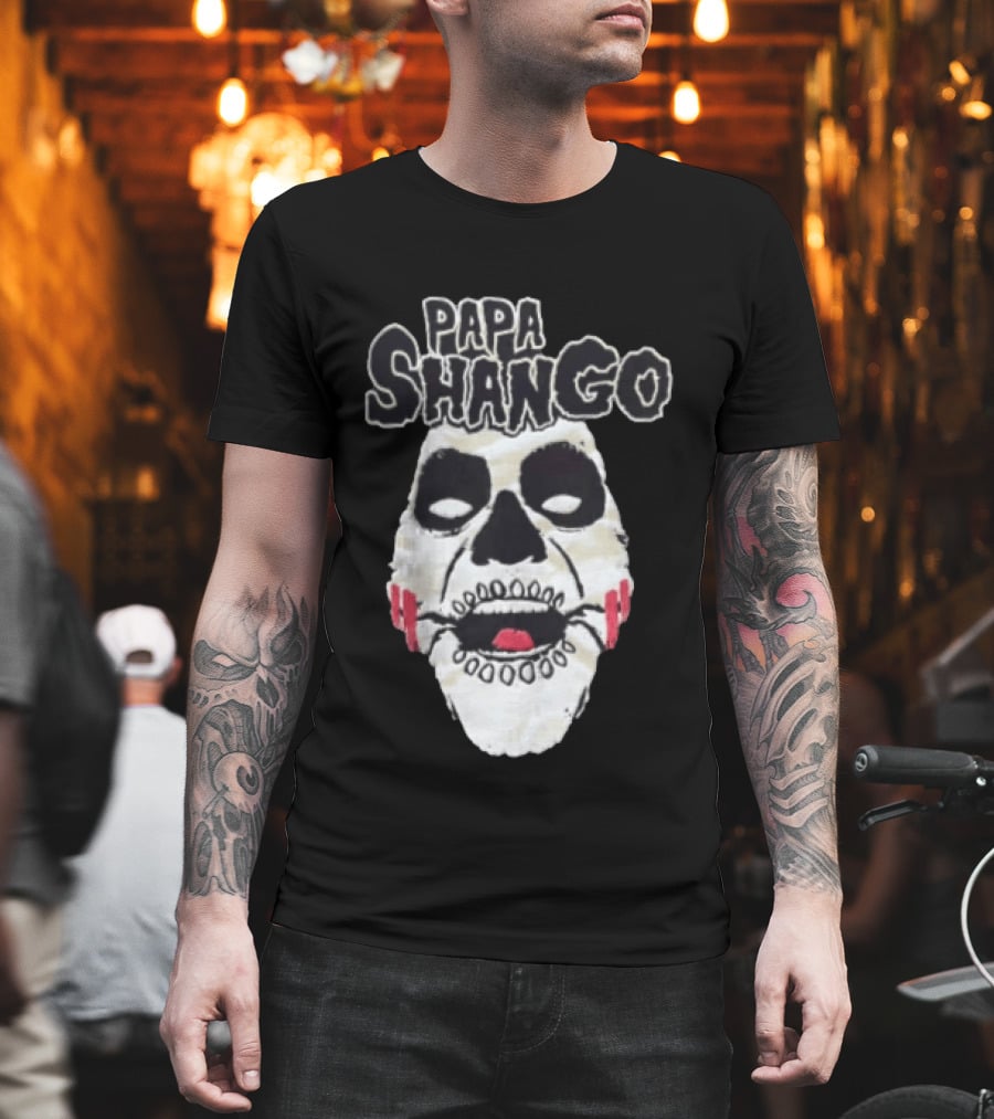 Papa Shango WWF Legends Of Wrestling Skull Mask T-Shirt