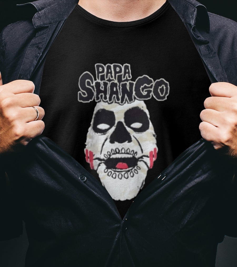 Papa Shango WWF Legends Of Wrestling Skull Mask T-Shirt