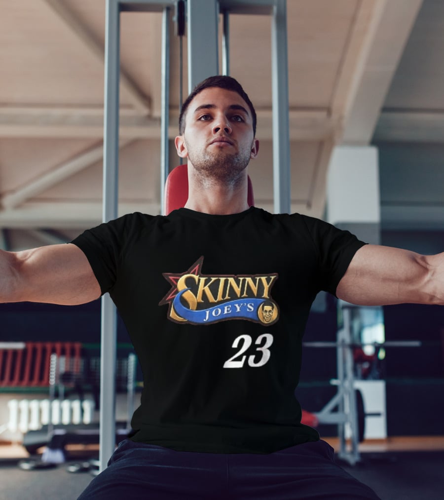 Philadelphia 76ers Skinny Joey's 23 Red Star Blue Ribbon Caricature T-Shirt