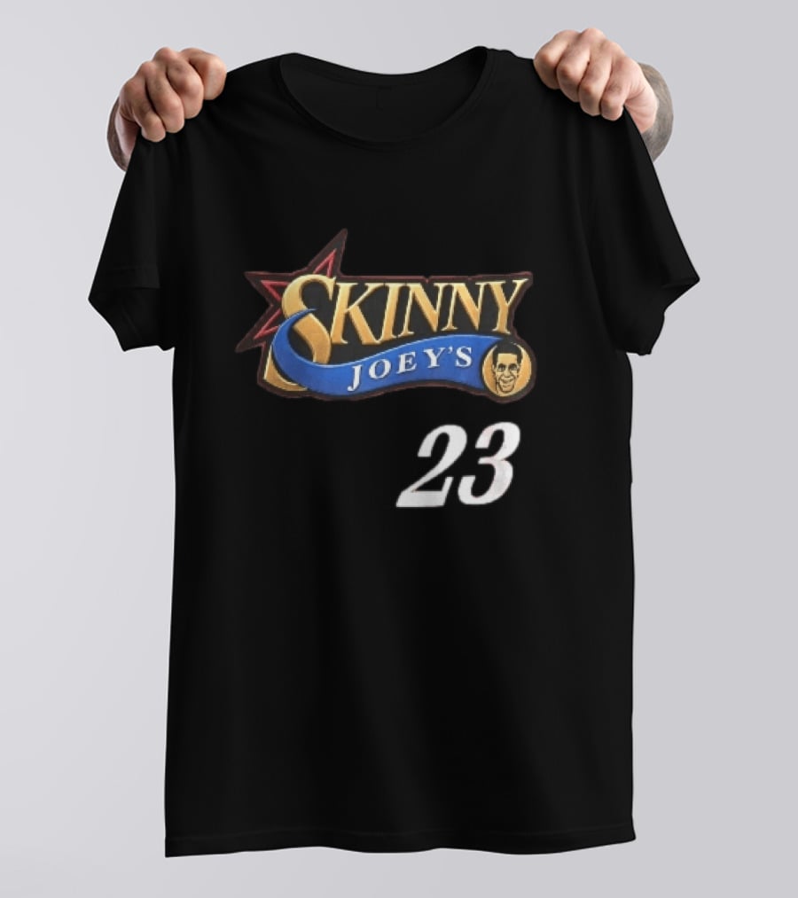 Philadelphia 76ers Skinny Joey's 23 Red Star Blue Ribbon Caricature T-Shirt