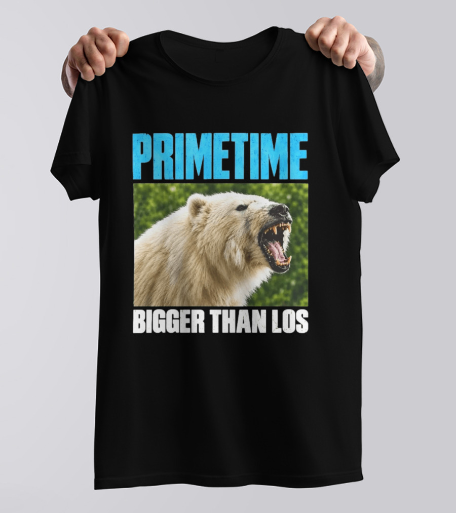 PRIMETIME Bigger Than Los Polar Bear Roaring T-Shirt