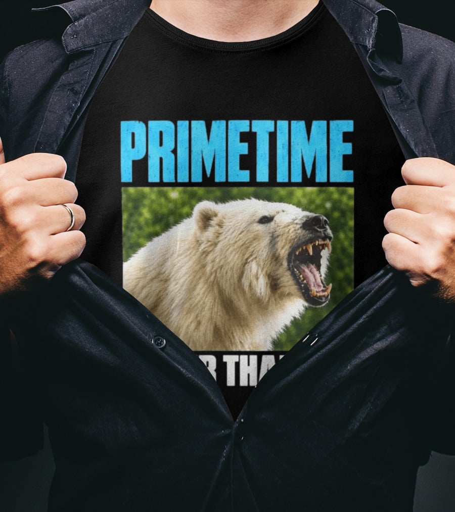 PRIMETIME Bigger Than Los Polar Bear Roaring T-Shirt