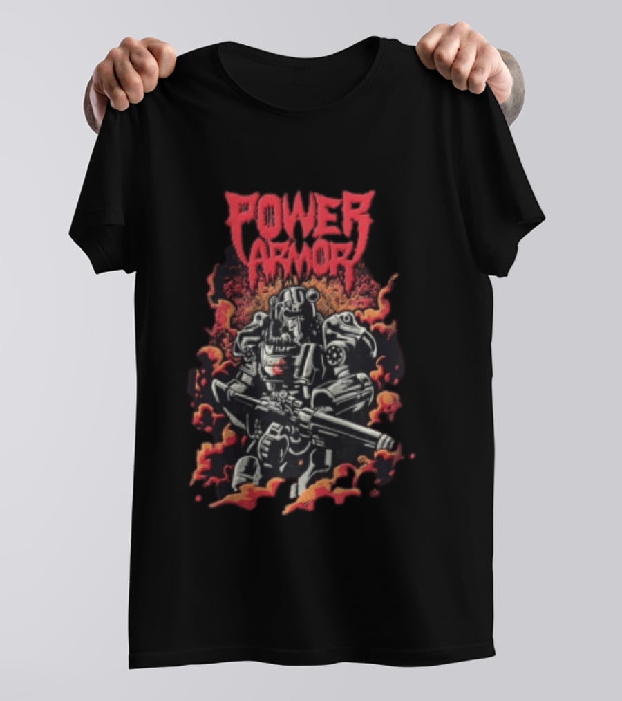 Power Armor Radioactive Fallout Gamer T-Shirt