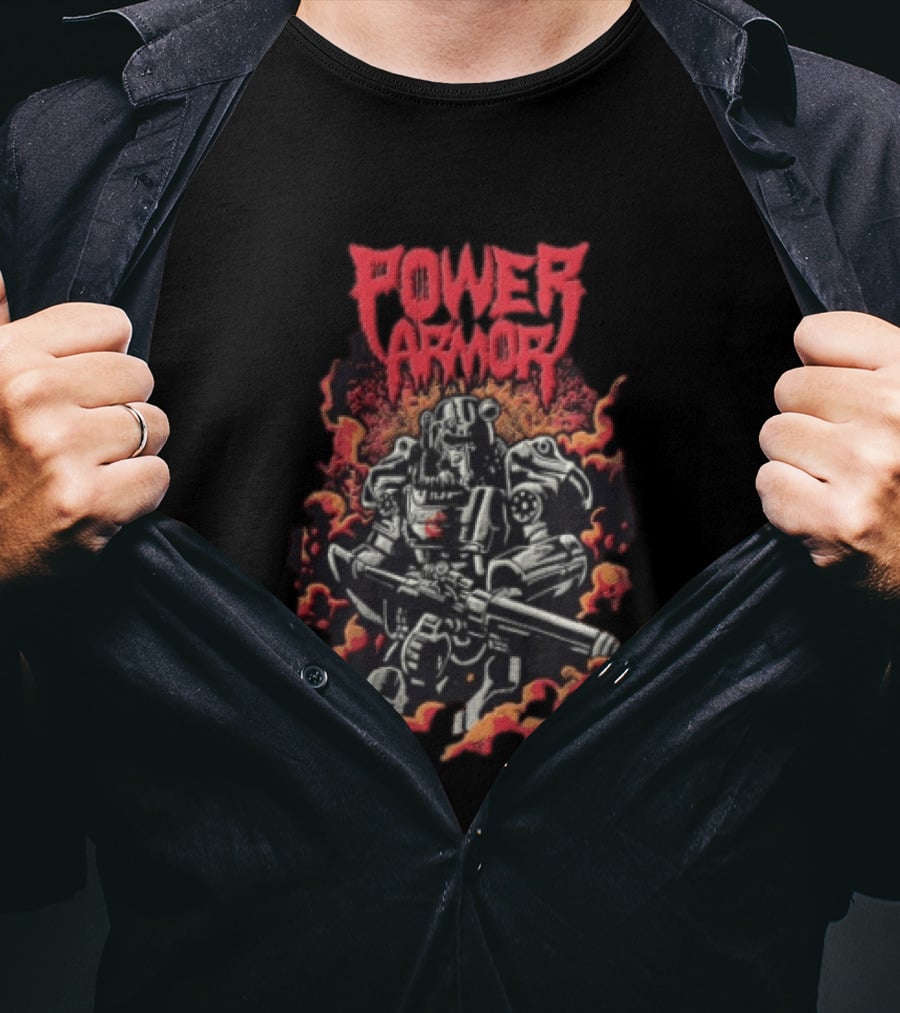 Power Armor Radioactive Fallout Gamer T-Shirt