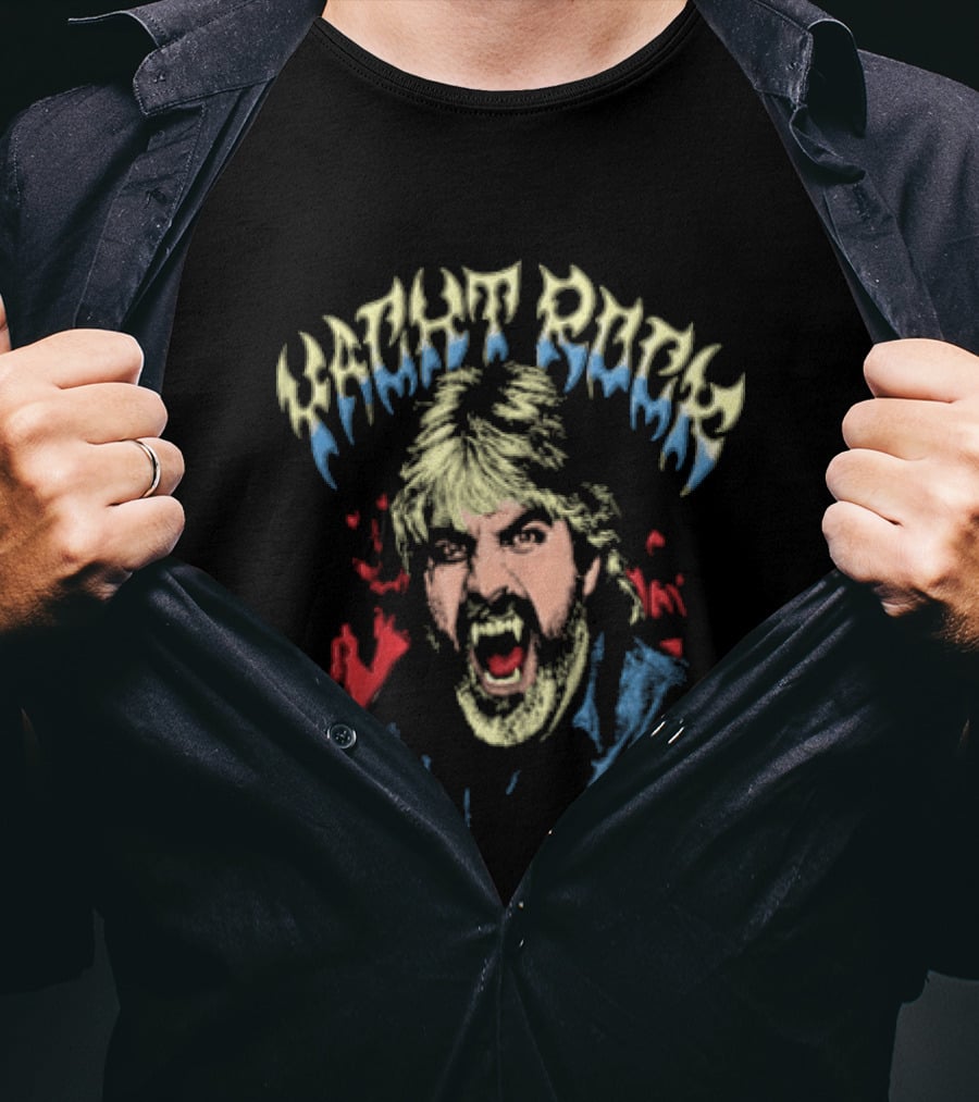 Yacht Rock Vampire Michael McDonald Fanged Face T-Shirt