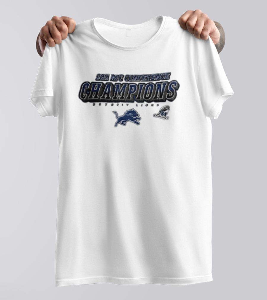 2011 NFC Conference Champions Detroit Lions Football Victory T-Shirt