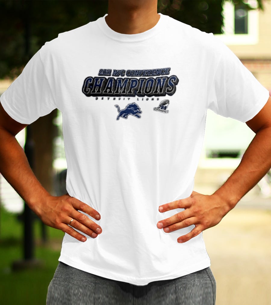 2011 NFC Conference Champions Detroit Lions Football Victory T-Shirt