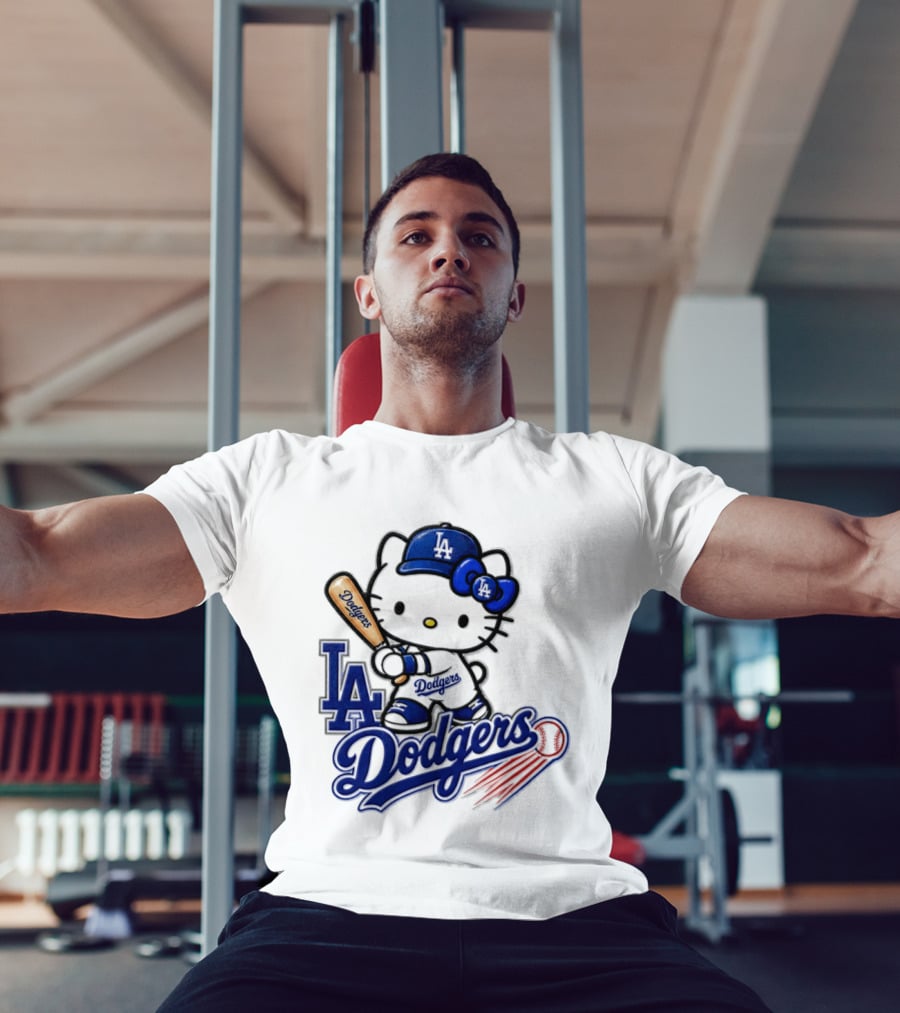 Hello Kitty Los Angeles Dodgers 2026 MLB Baseball Collaboration T-Shirt
